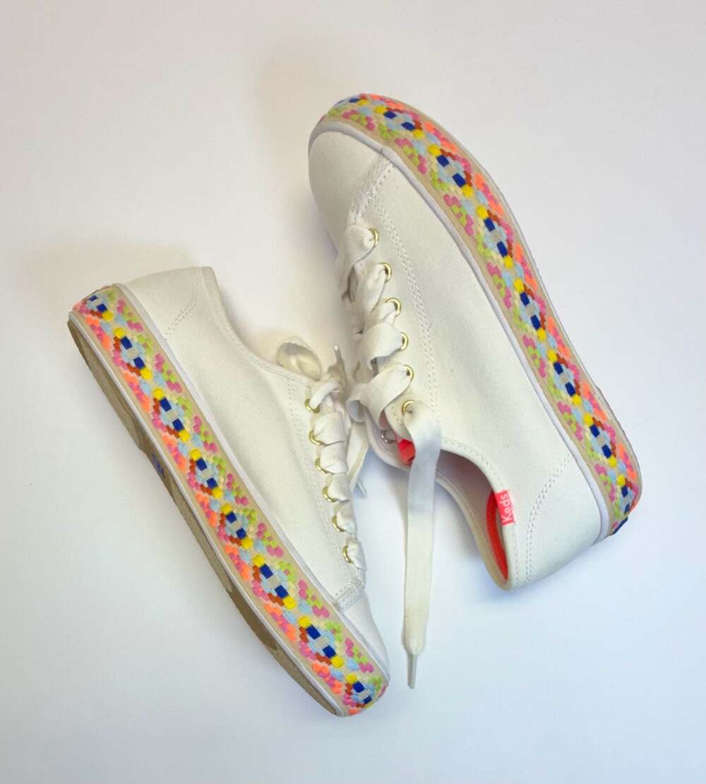 Keds Triple Kick Embroidered Foxing Platform Sneakers Women's Size 7.5 - Picture 12 of 16